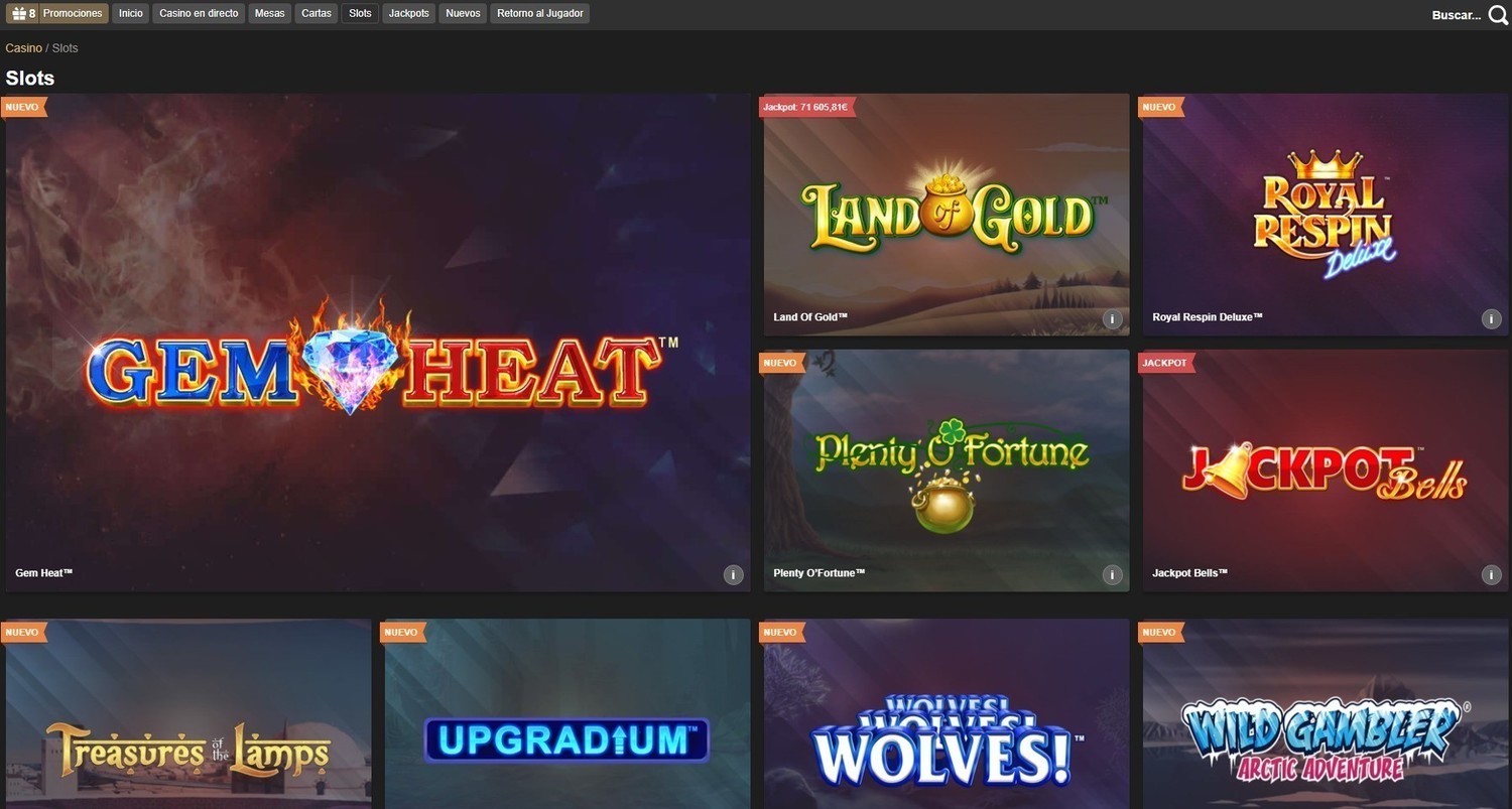 Juegos y software Casino Betfair