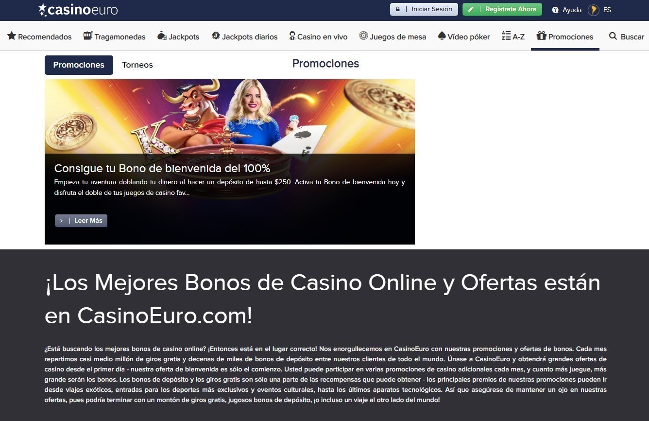 Bonos y promociones Casino Euro