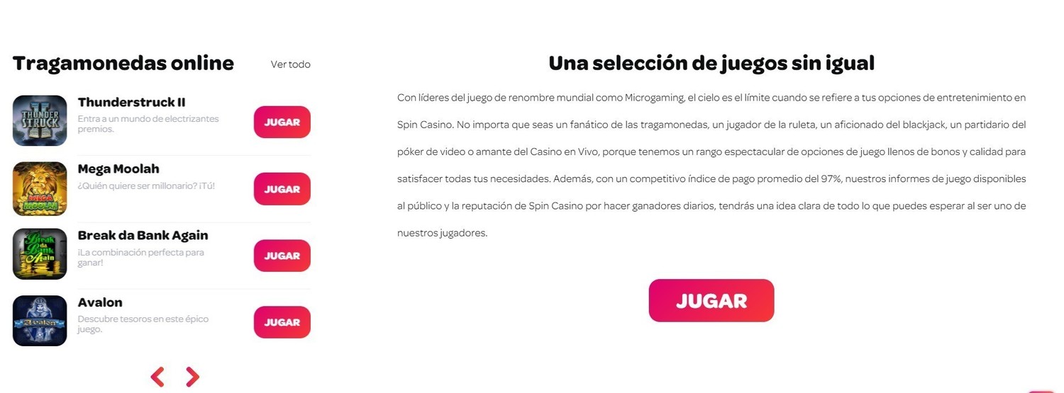 Spin Casino tragaminedas