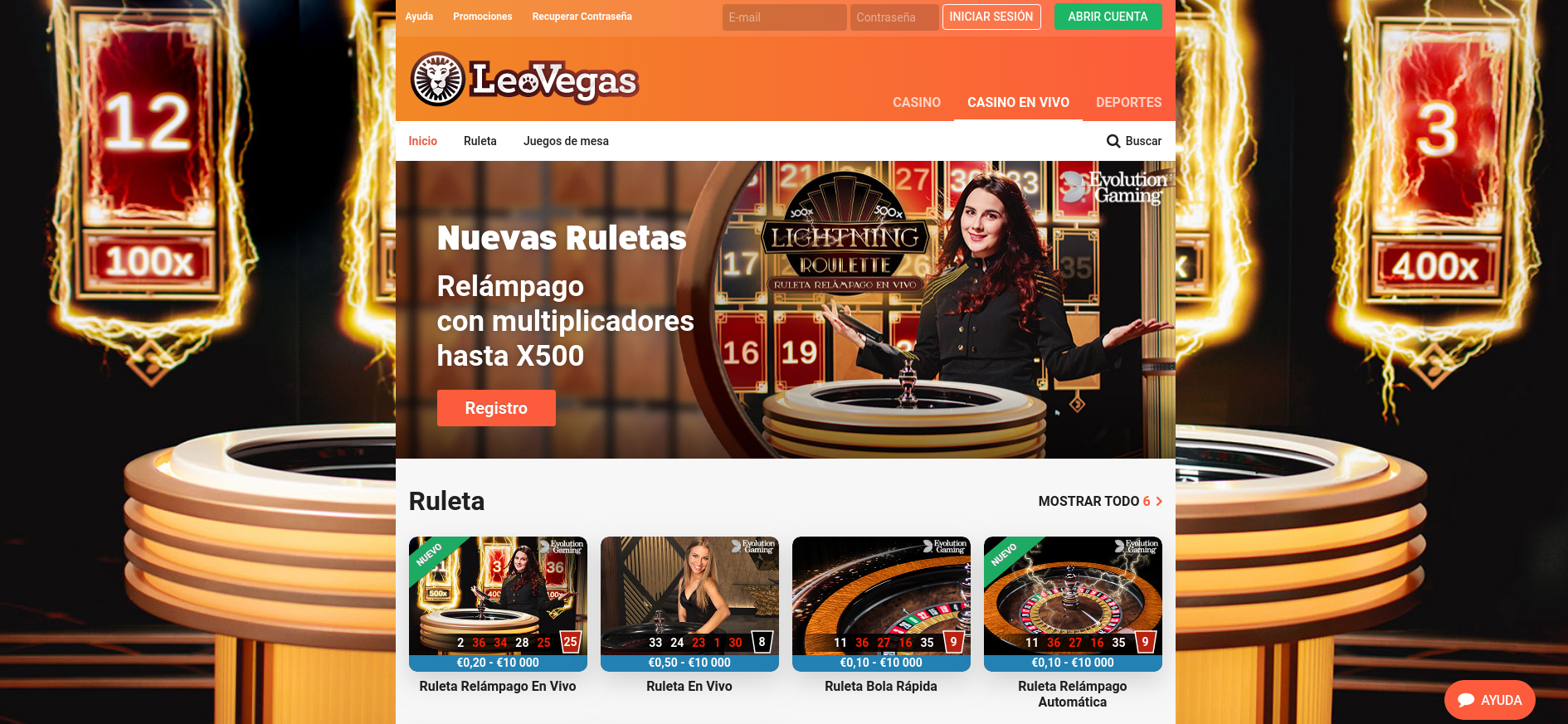 Leovegas casino live games