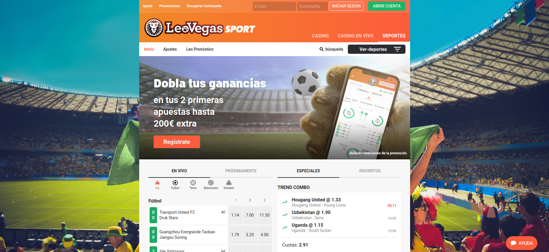 Leovegas mobile sport betting